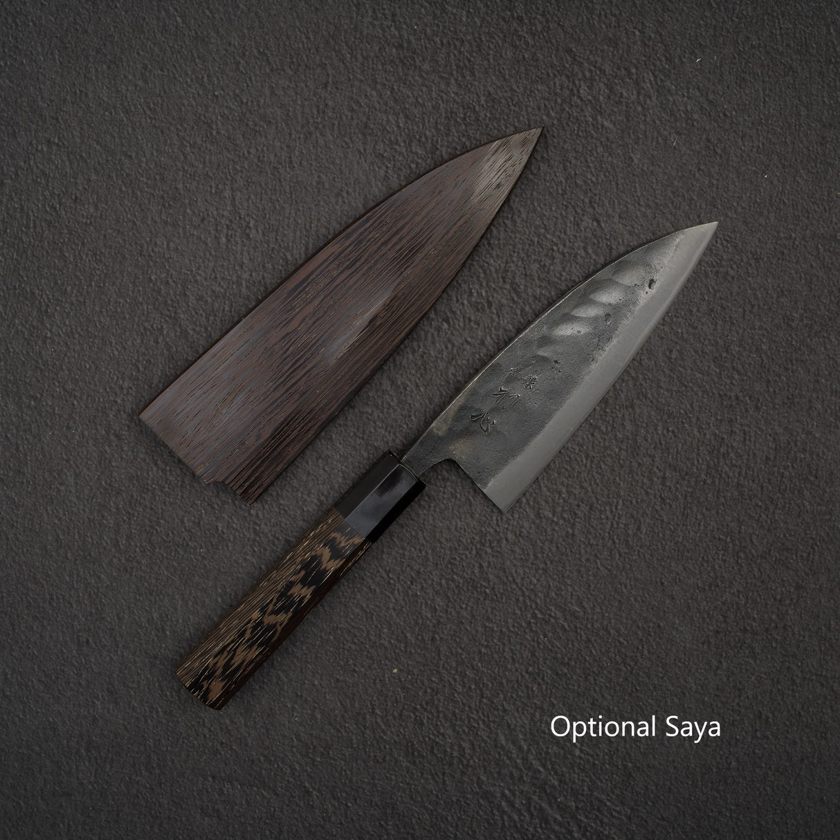 Hatsukokoro 黑風 Blue 2 Kurouchi Deba 150mm 雙斜角