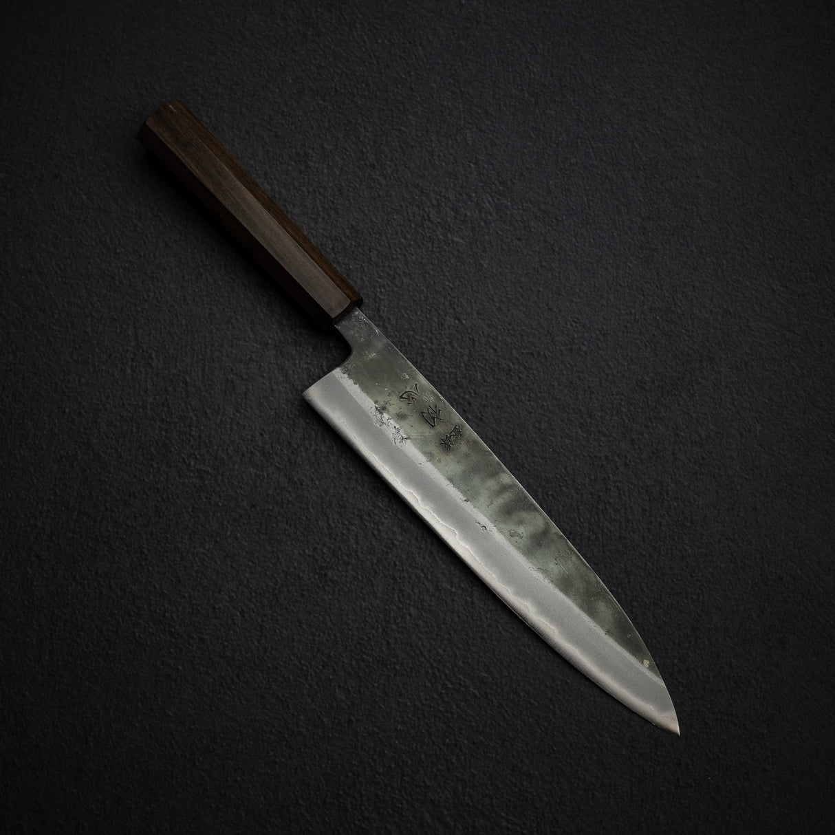 Motokyuuichi Kurosagi AS KU Gyuto 240mm Kurouchi by Hatsukokoro Black Chacate