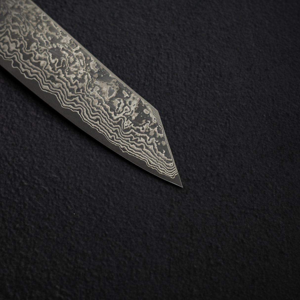 Hatsukokoro x Nigara Yorokobi Full Polish SLD K-tip Gyuto 210mm Black Damascus Birch