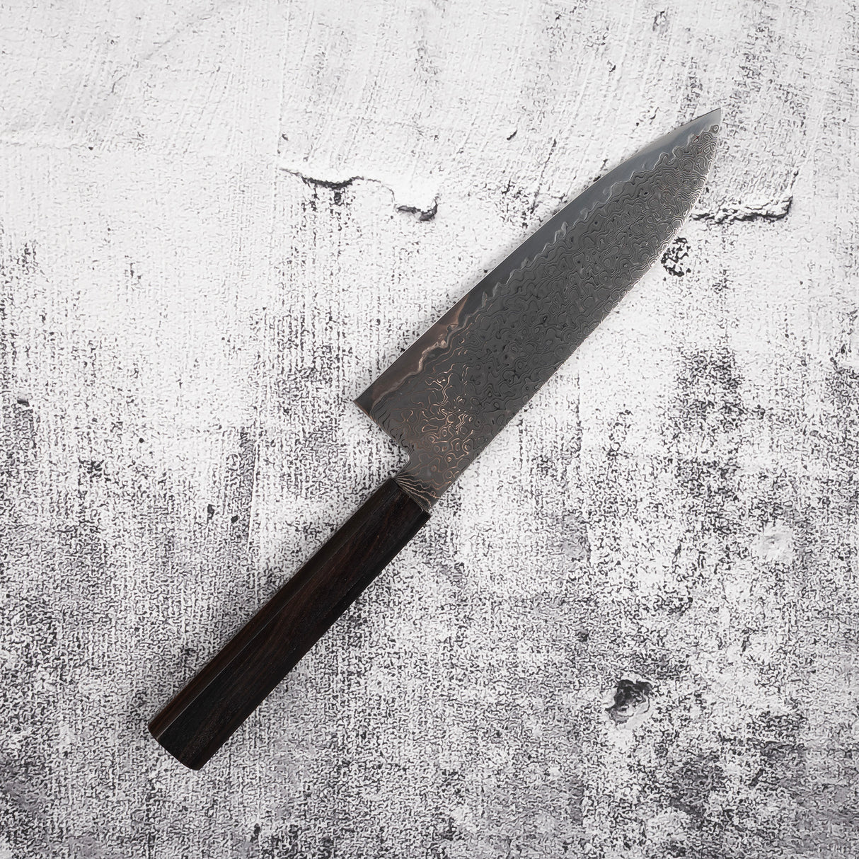 Hatsukokoro Ryuhyo SG2 Black Damascus Santoku 180mm