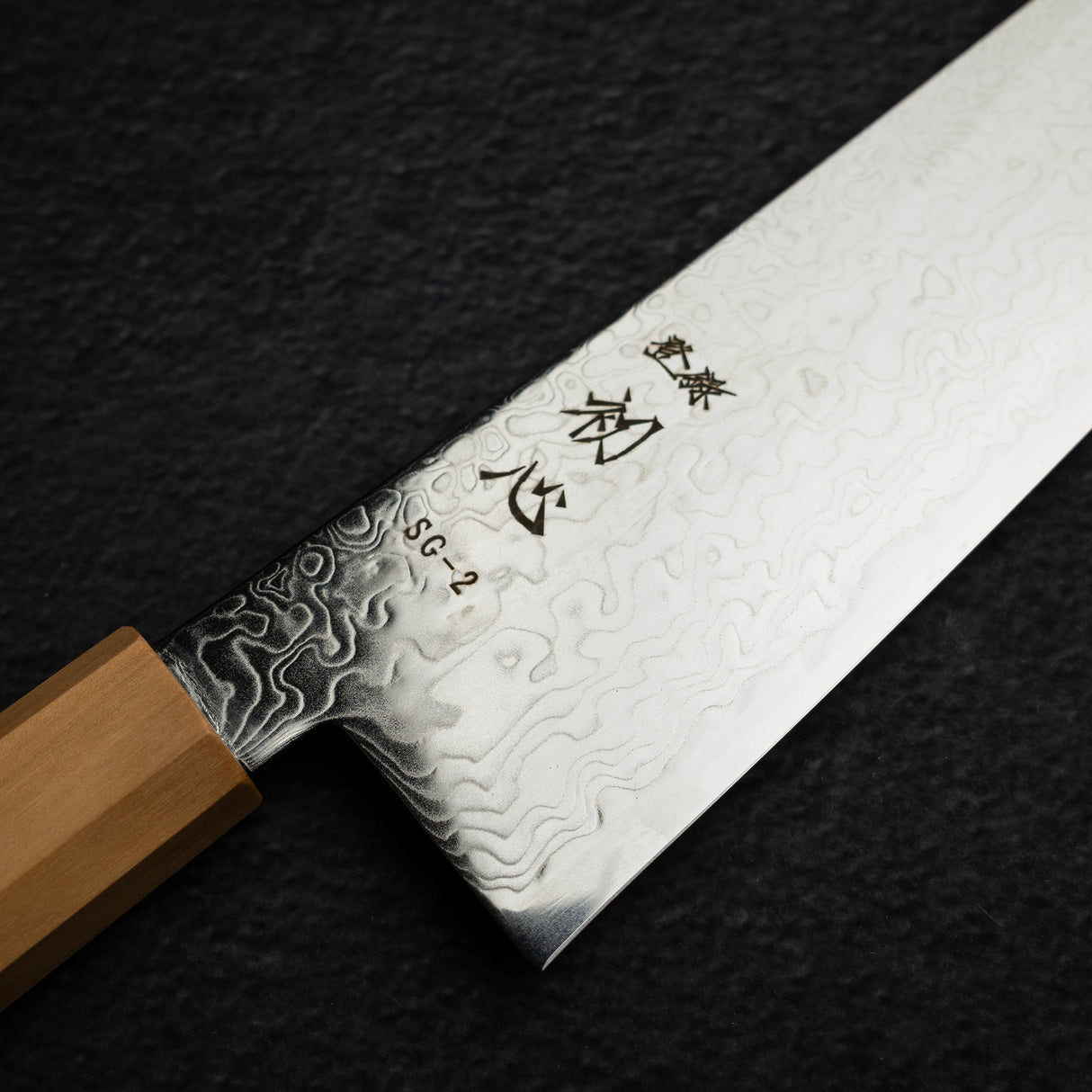 Hatsukokoro Ryuhyo SG2 Damascus Gyuto 240mm, Olivewood Handle