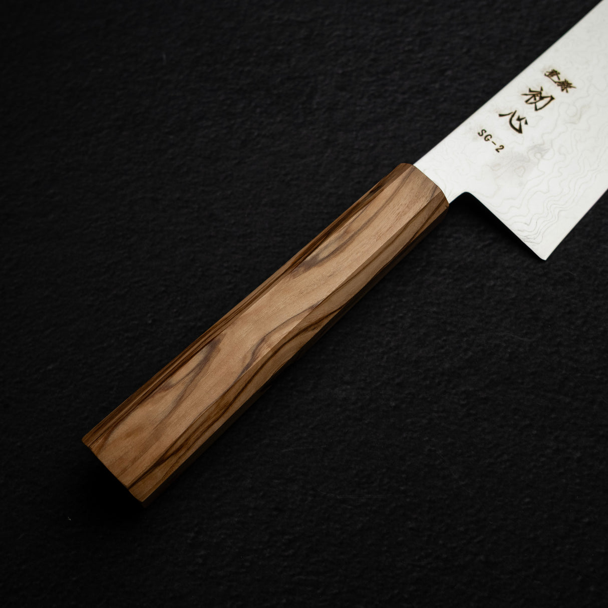 Hatsukokoro Ryuhyo SG2 Damascus Gyuto 240mm, Olivewood Handle