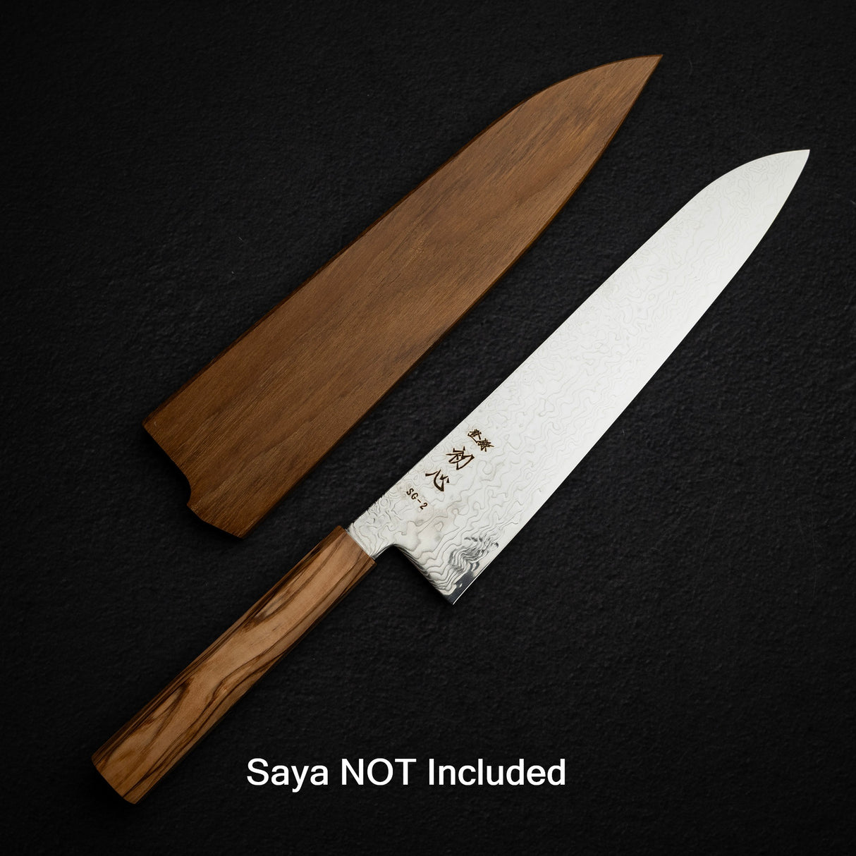 Hatsukokoro Ryuhyo SG2 Damascus Gyuto 240mm, Olivewood Handle