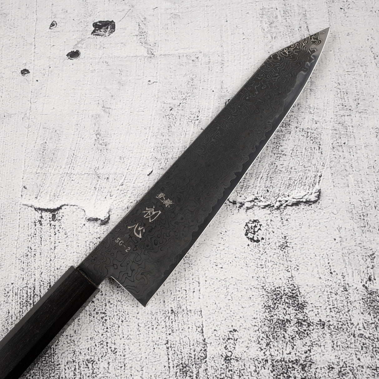 初心 流冰 SG2 黑大馬士革 K-tip 牛刀 210mm 黑檀木柄