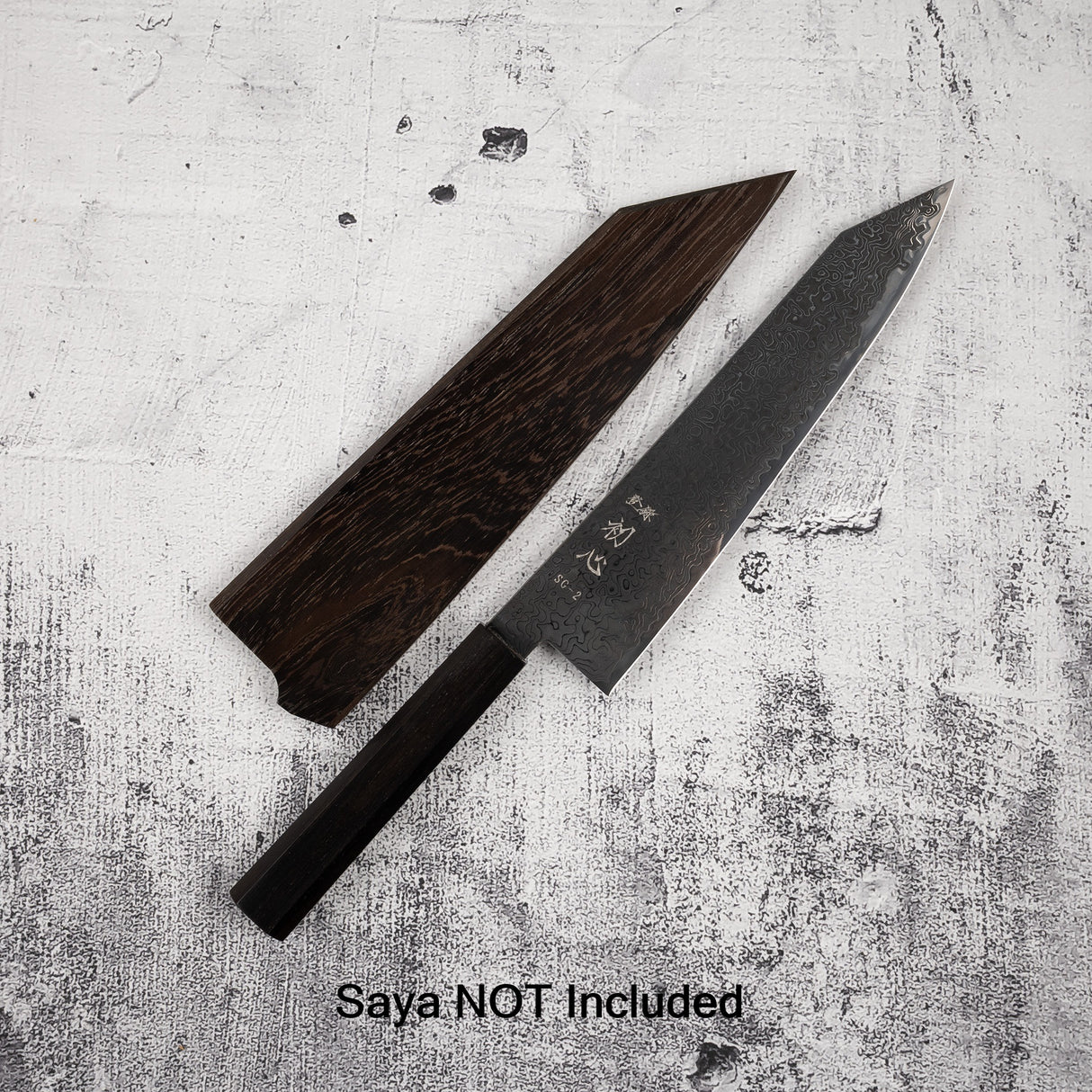 Hatsukokoro Ryuhyo SG2 Black Damascus K-tip Gyuto 210mm Ebony