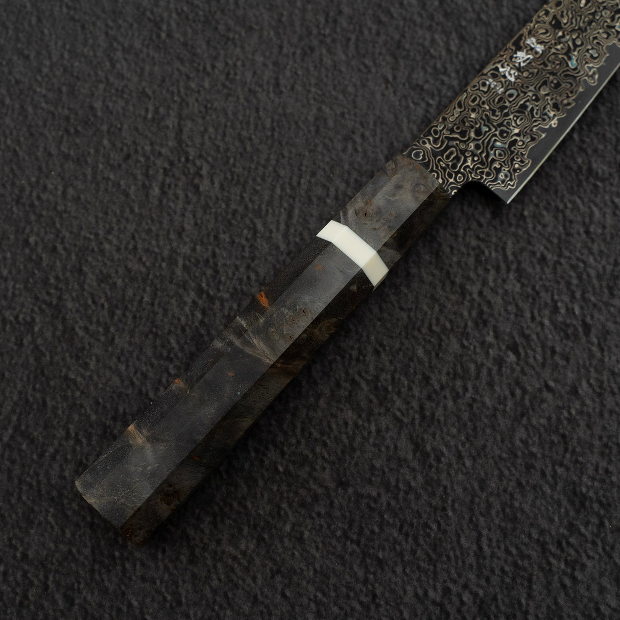 Hatsukokoro Saihyo SG2 Kurozome 黑色大馬士革 Petty 150mm 樺木手柄