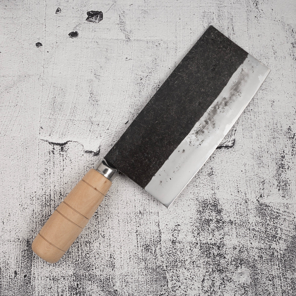 初心先端藍二不鏽鋼夾層中式菜刀 170mm