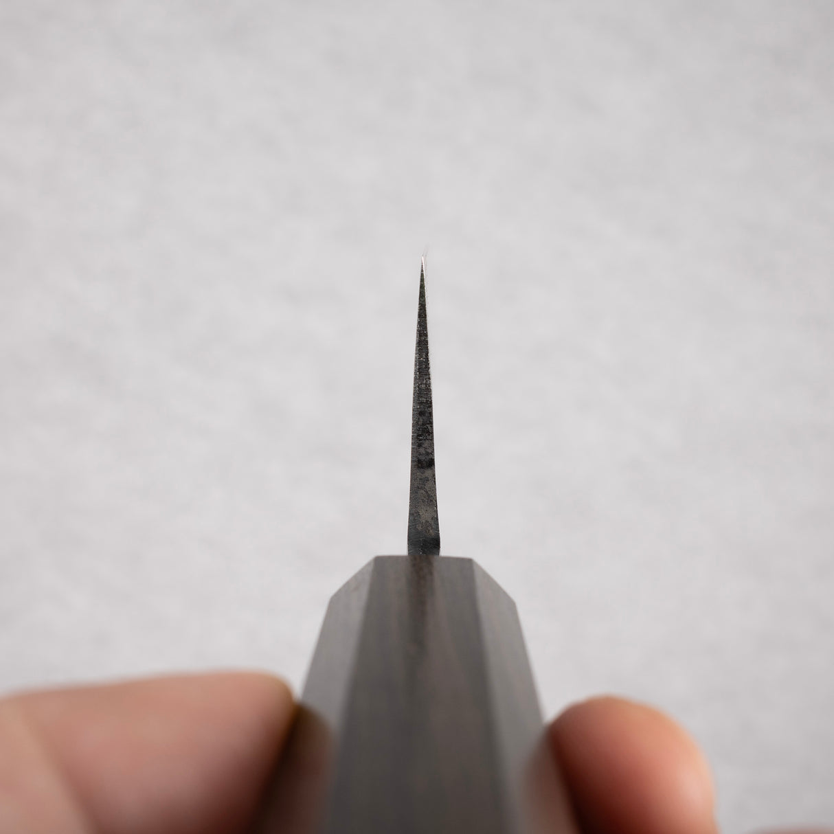 Hatsukokoro Shikkoku Blue 2 Kurouchi Damascus Santoku 165mm Ebony Handle