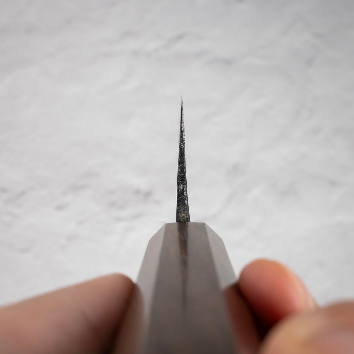 Hatsukokoro Sumi Blue 2 Kurouchi Santoku 165mm Black Chacate Handle