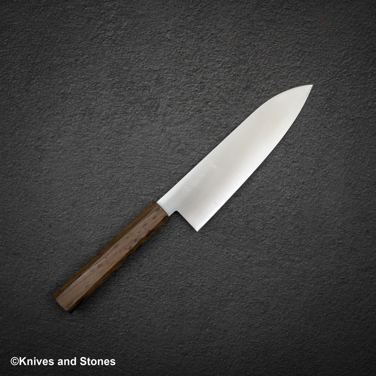 Hatsukokoro VG5 Hayabusa Santoku 180mm Black Chacate