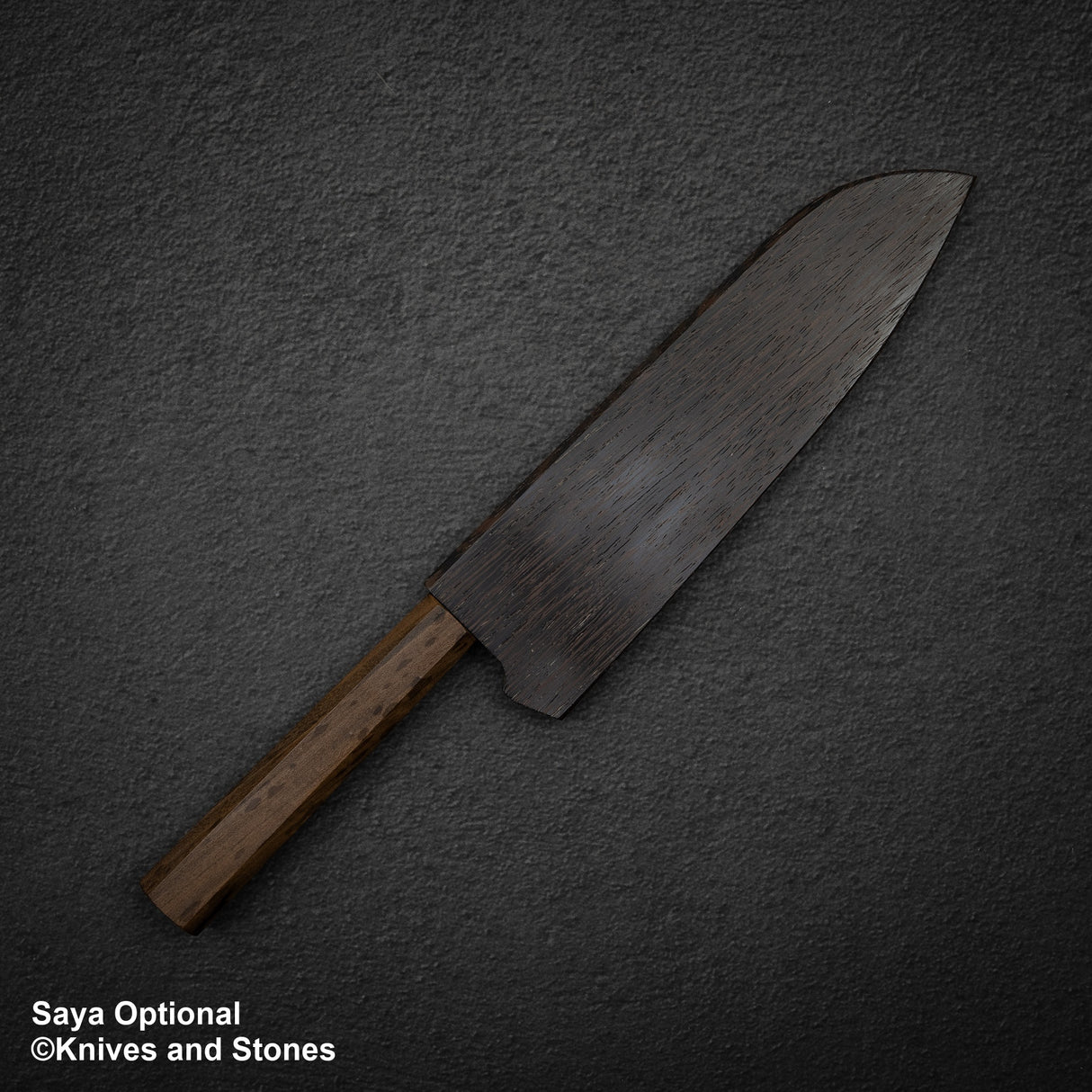 Hatsukokoro VG5 Hayabusa Santoku 180mm Black Chacate