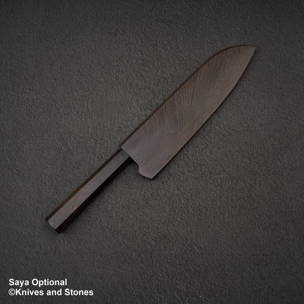 Hatsukokoro Hayabusa VG10 Damascus Tsuchime Santoku 180mm Ebony Handle