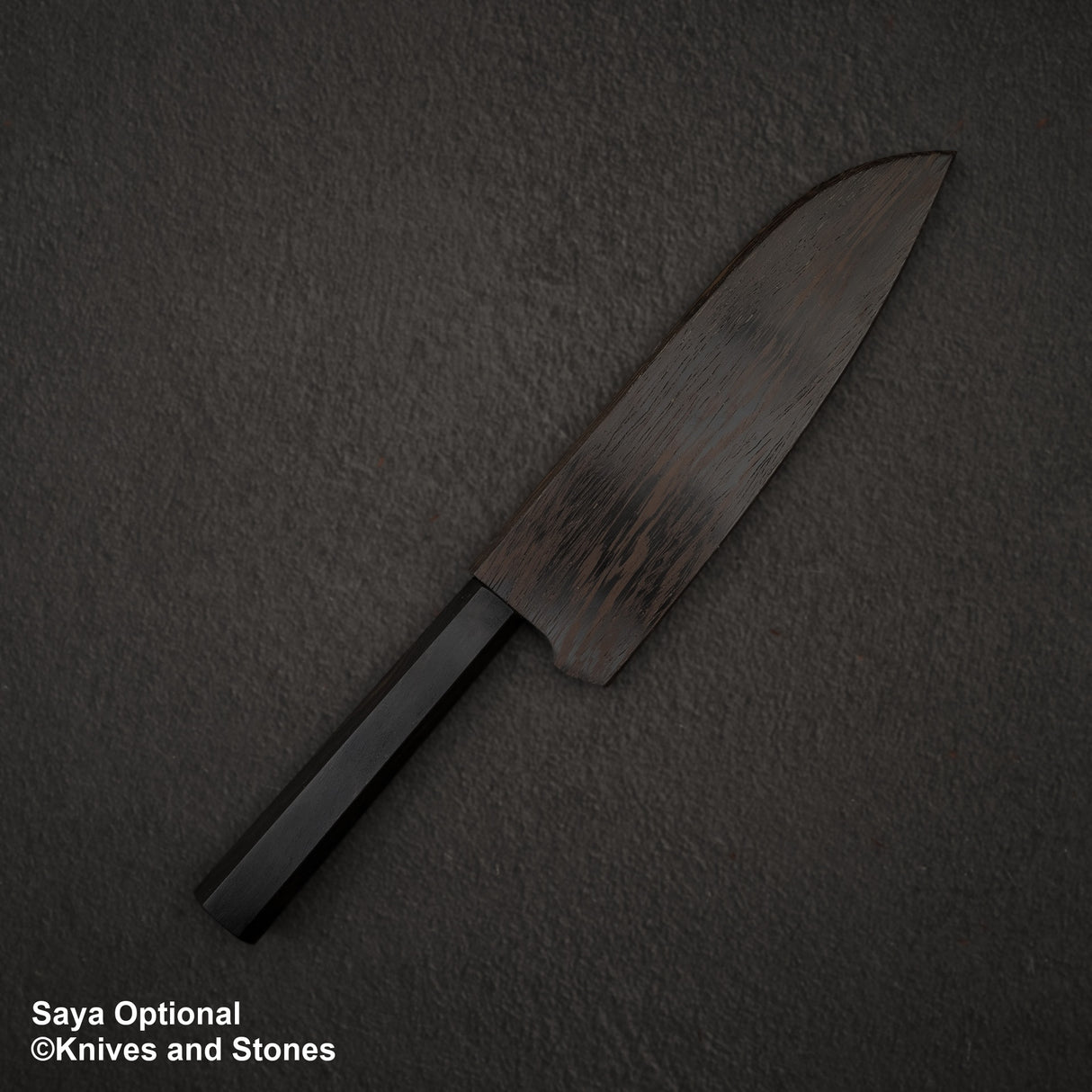 Hatsukokoro Hayabusa VG10 Tsuchime Sanmai Santoku 180mm Ebony