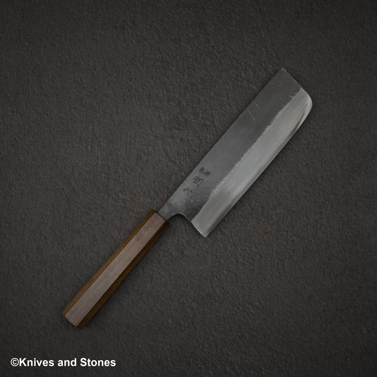 初心雲影 藍色 2 黑內大馬士革 Nakiri 165mm 黑色 Chacate