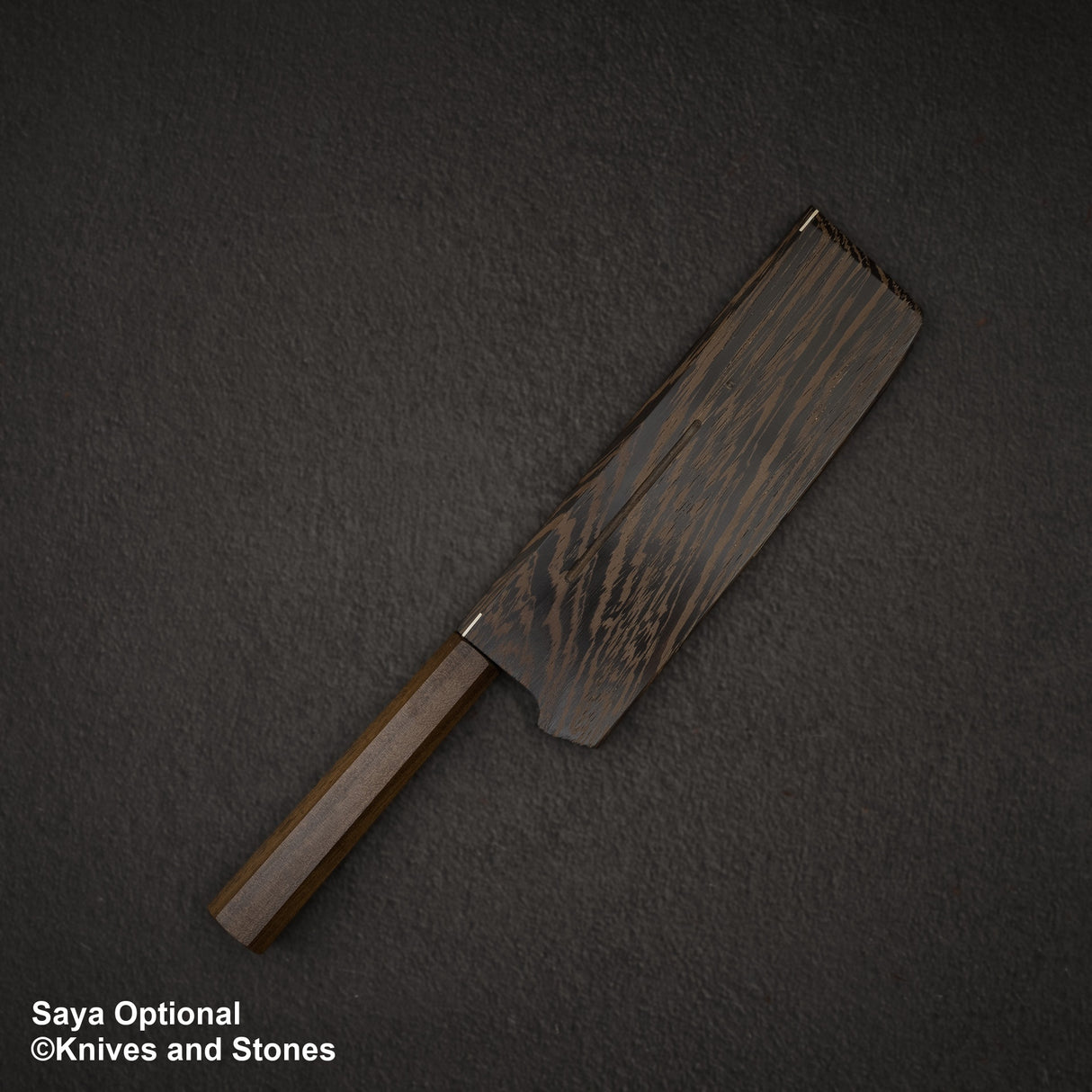 初心雲影 藍色 2 黑內大馬士革 Nakiri 165mm 黑色 Chacate