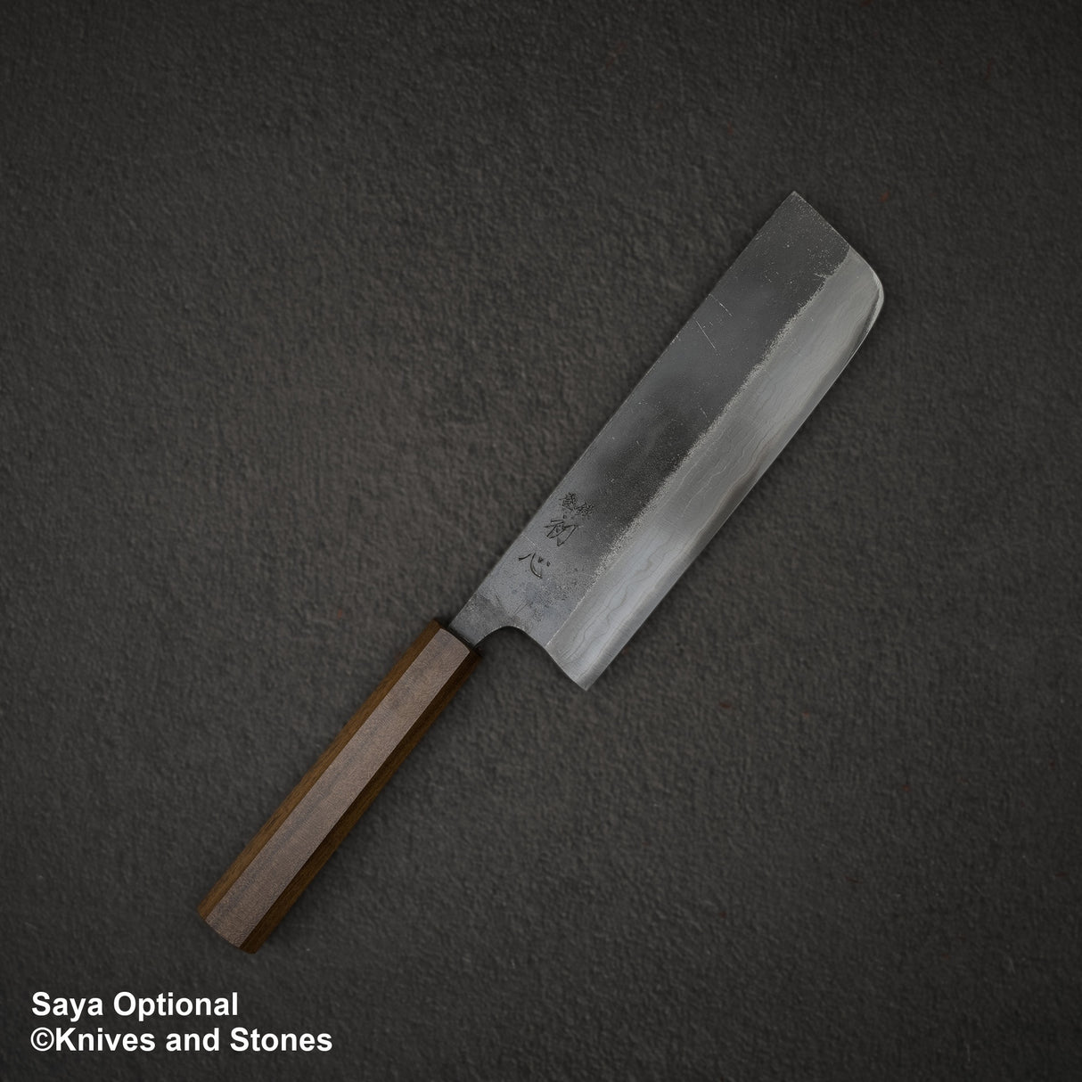 初心雲影 藍色 2 黑內大馬士革 Nakiri 165mm 黑色 Chacate