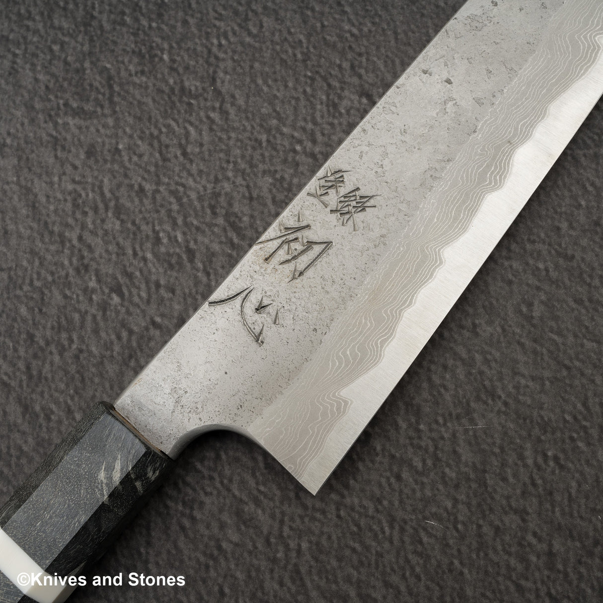Nigara x Hatsukokoro Ryusui Blue 2 大馬士革 Nashiji Gyuto 210mm