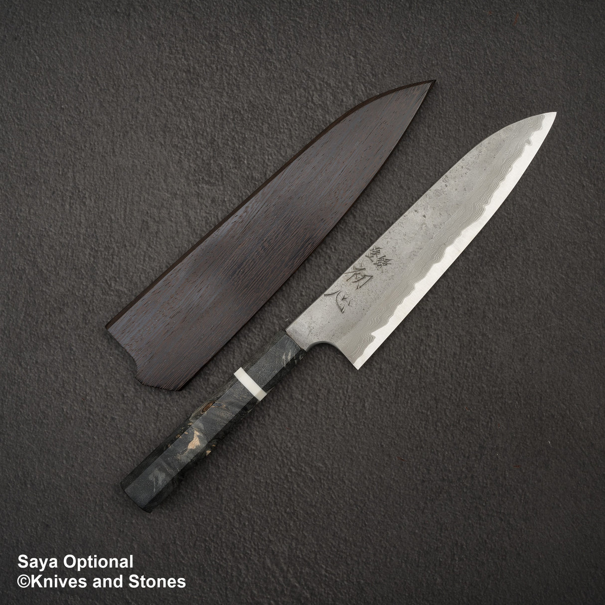 Nigara x Hatsukokoro Ryusui Blue 2 大馬士革 Nashiji Gyuto 210mm