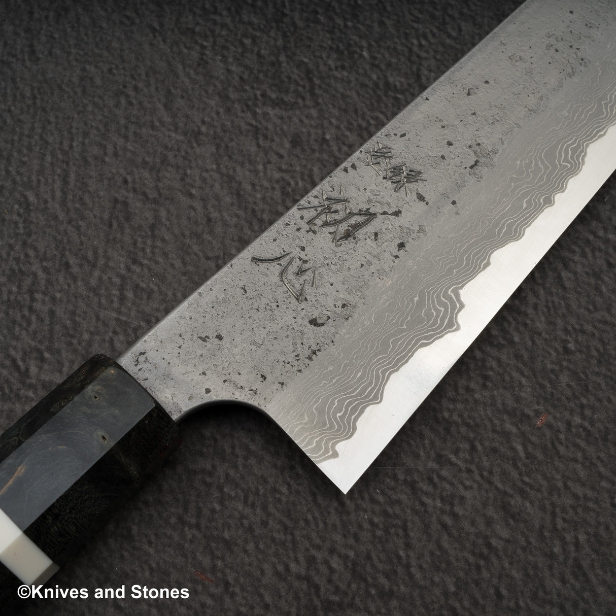 Nigara x Hatsukokoro Ryusui Blue 2 Damascus Nashiji K-tip Gyuto 240mm