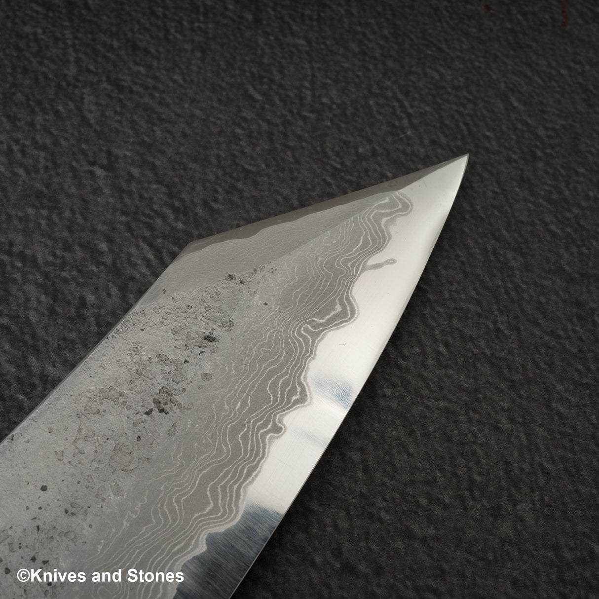 Nigara x Hatsukokoro Ryusui Blue 2 Damascus Nashiji K-tip Gyuto 240mm