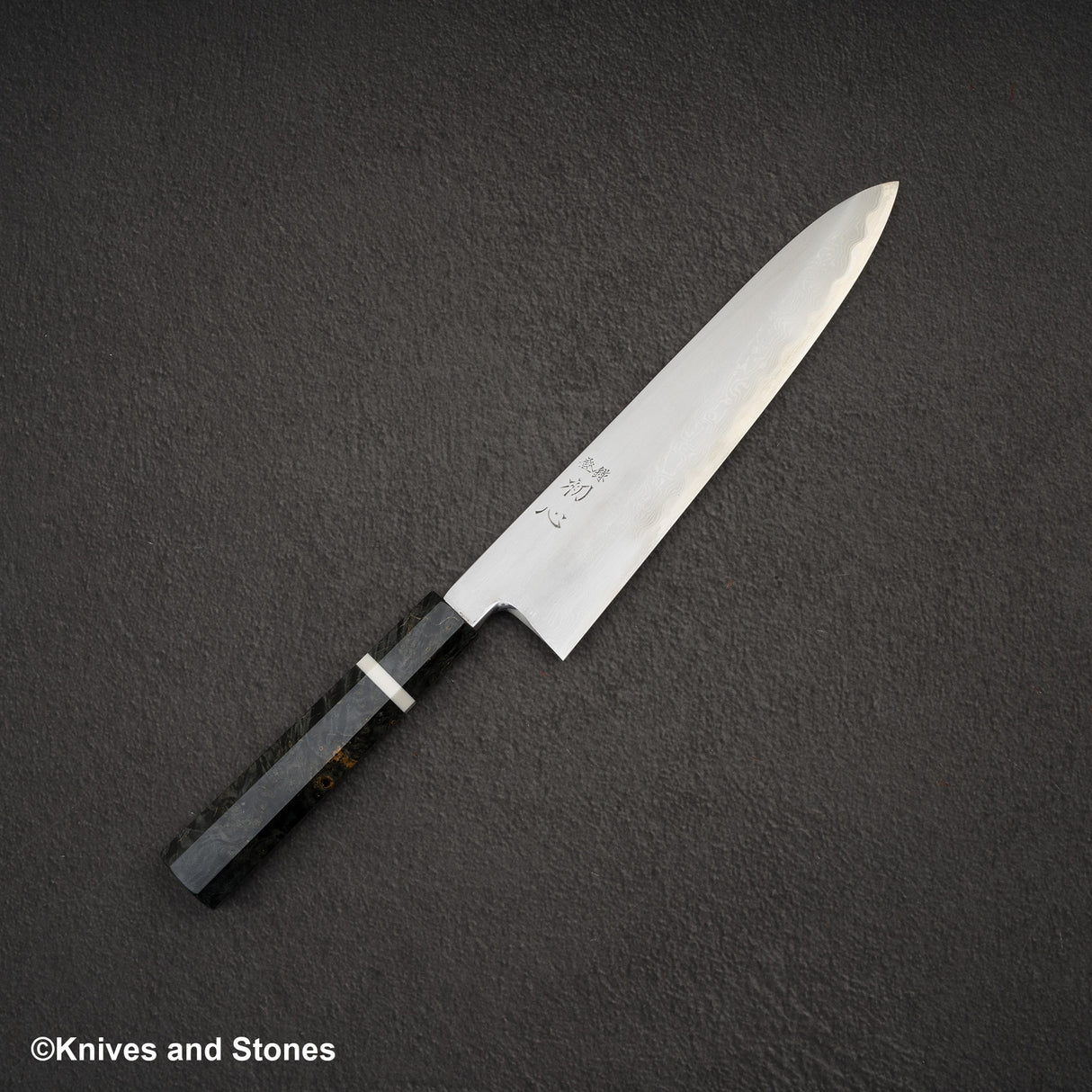 Hatsukokoro x Satoshi Nakagawa Blue 1 Damascus Gyuto 240mm