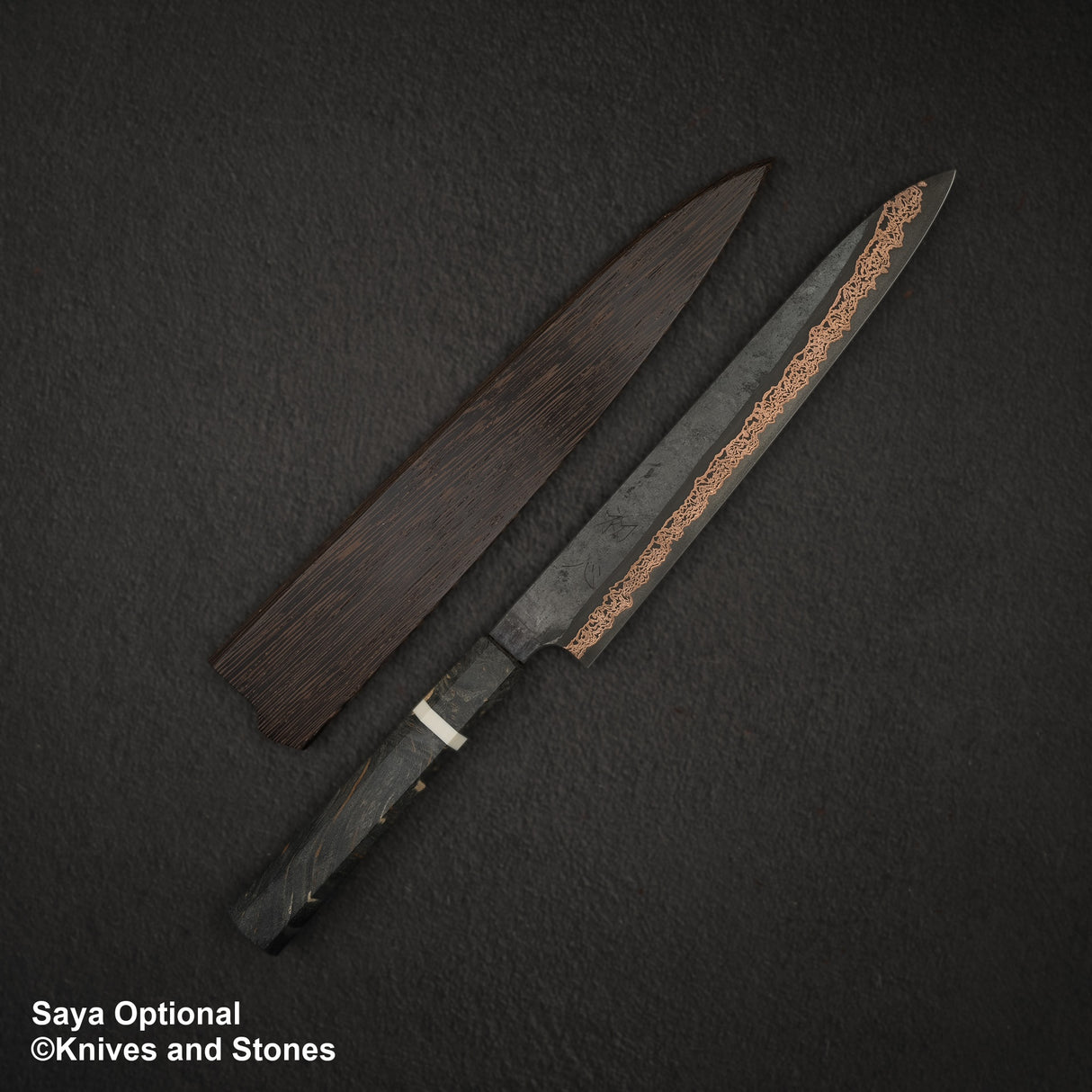 Hatsukokoro x Nigara Yorokobi SLD 銅大馬士革 Sujihiki 240 毫米樺木手柄