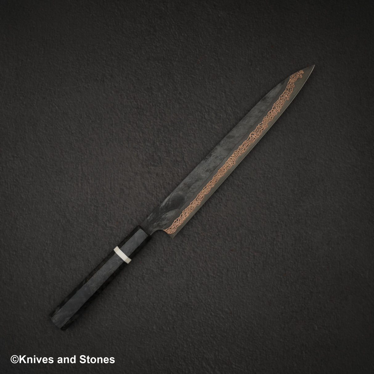 Hatsukokoro x Nigara Yorokobi SLD 銅大馬士革 Sujihiki 270 毫米樺木手柄