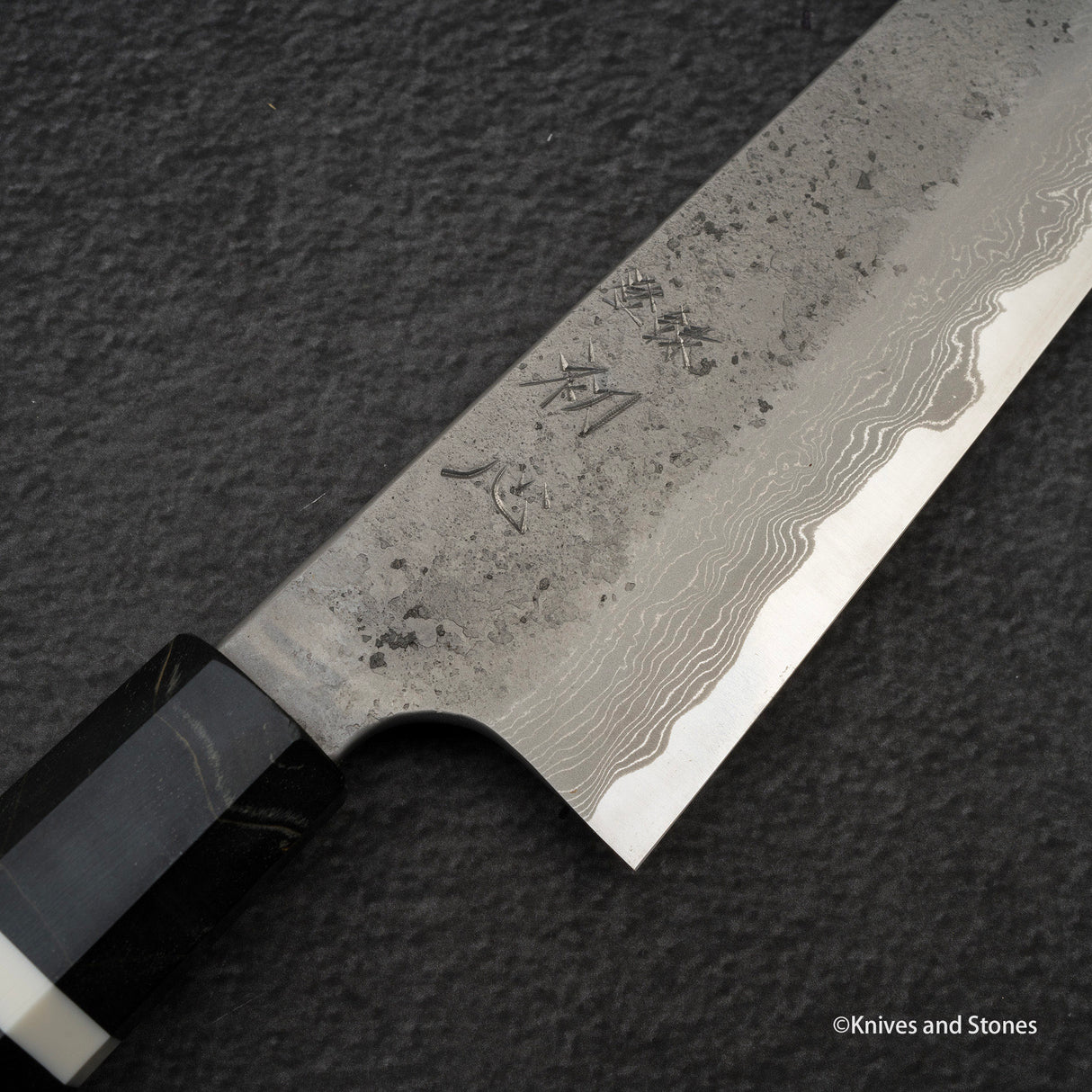 Nigara x Hatsukokoro Ryusui Blue 2 大馬士革牛刀 240mm