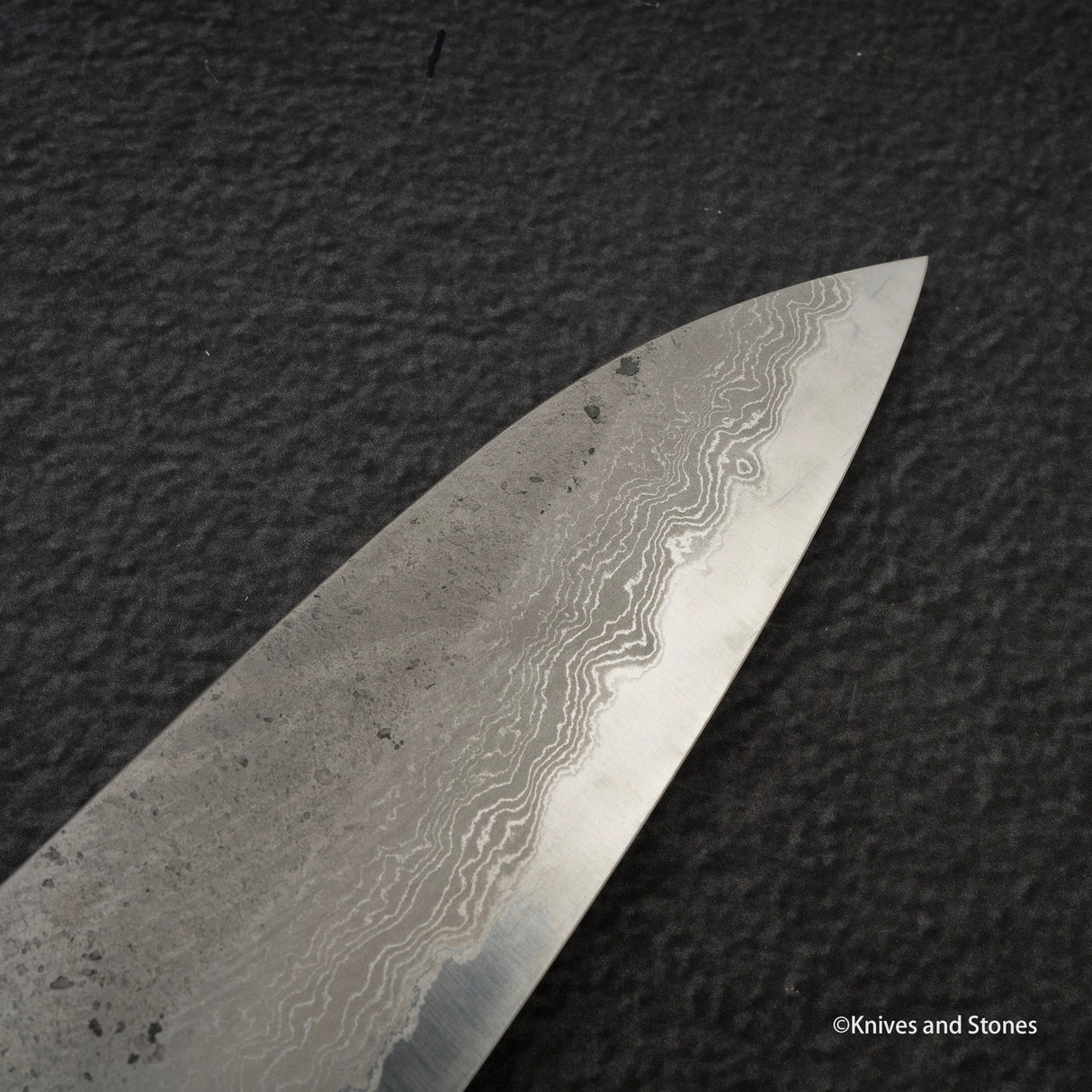 Nigara x Hatsukokoro Ryusui Blue 2 大馬士革牛刀 240mm