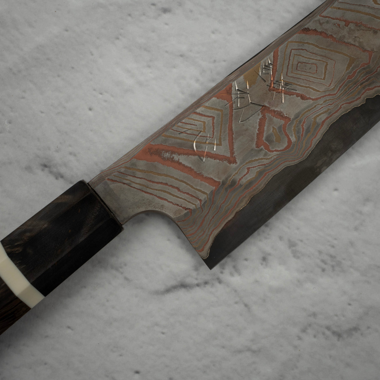 初心 x Nigara Irodori Blue 2 彩虹大馬士革 K-tip Gyuto 240mm