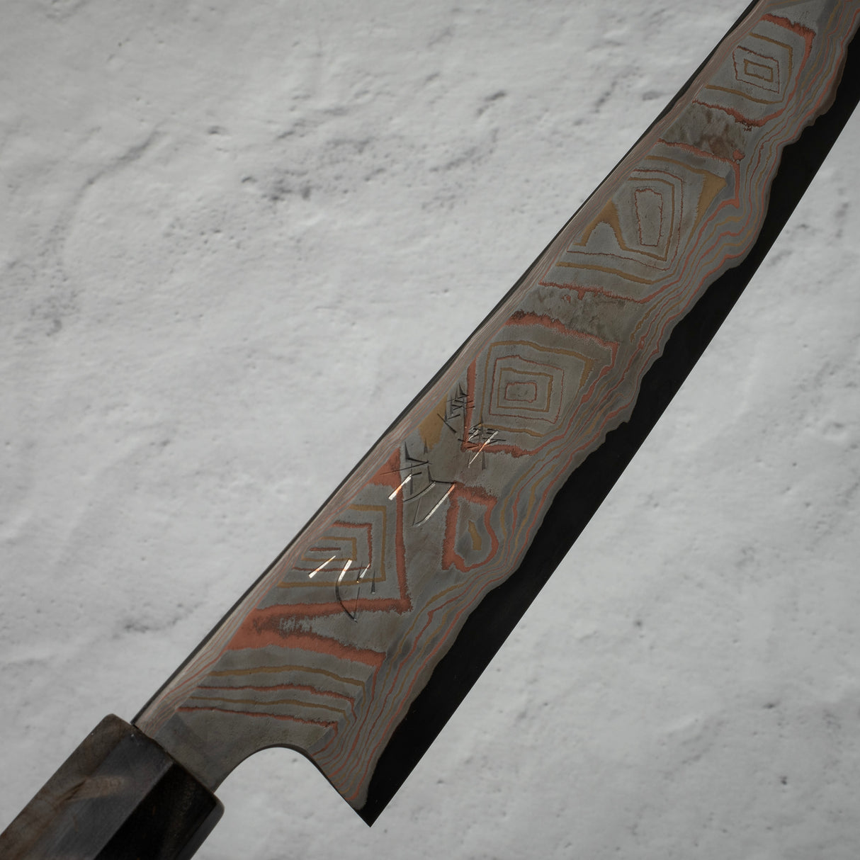 初心 x Nigara Irodori Blue 2 彩虹大馬士革 K-tip Gyuto 240mm