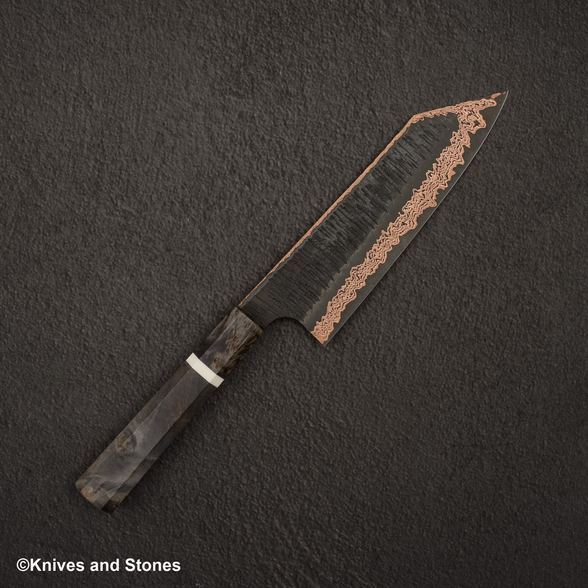 Hatsukokoro x Nigara Yorokobi SLD 銅土梅大馬士革文化 180 毫米樺木手柄