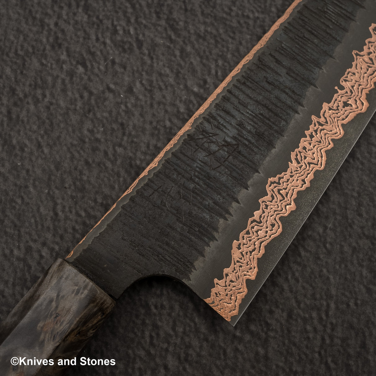 Hatsukokoro x Nigara Yorokobi SLD 銅土梅大馬士革文化 180 毫米樺木手柄