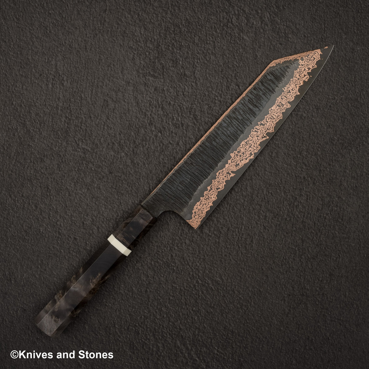 Hatsukokoro x Nigara Yorokobi SLD Copper Tsuchime Damascus K-tip Gyuto 210mm Birch Handle