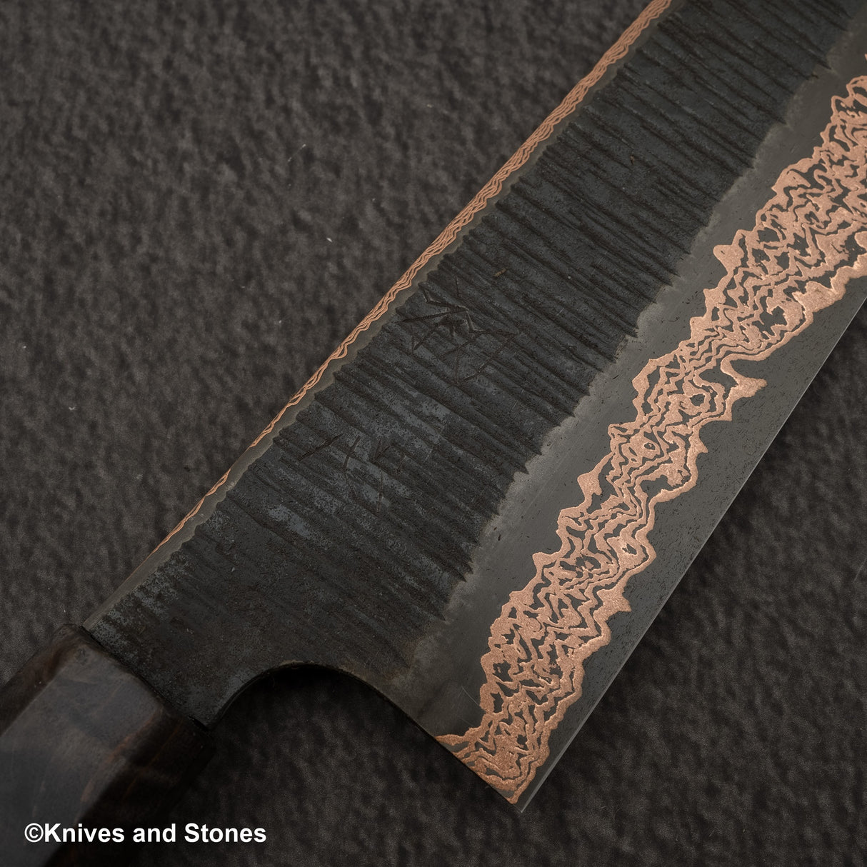 Hatsukokoro x Nigara Yorokobi SLD Copper Tsuchime Damascus K-tip Gyuto 210mm Birch Handle