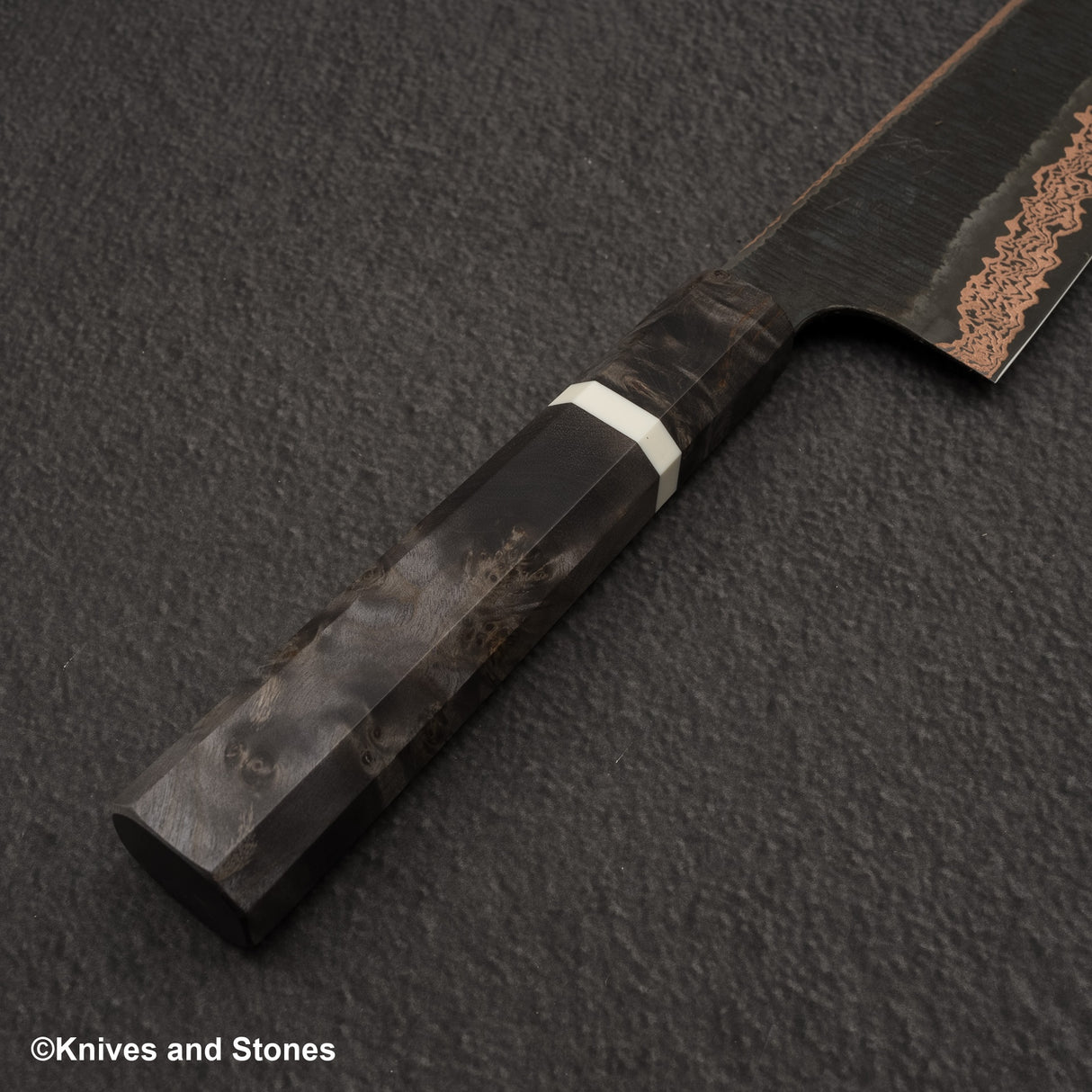 Hatsukokoro x Nigara Yorokobi SLD Copper Tsuchime Damascus K-tip Gyuto 210mm Birch Handle