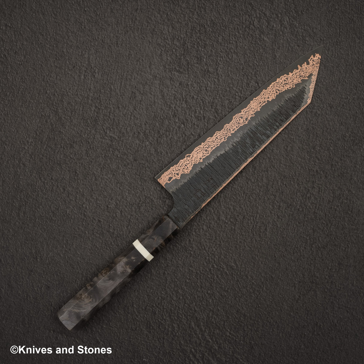 Hatsukokoro x Nigara Yorokobi SLD Copper Tsuchime Damascus K-tip Gyuto 210mm Birch Handle