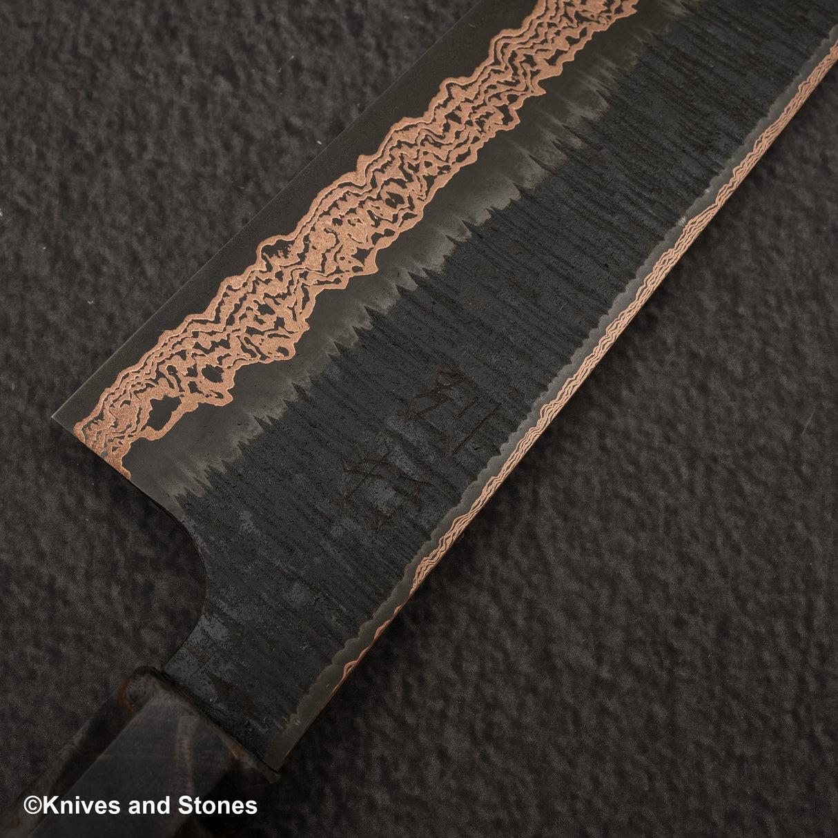 Hatsukokoro x Nigara Yorokobi SLD Copper Tsuchime Damascus K-tip Gyuto 210mm Birch Handle