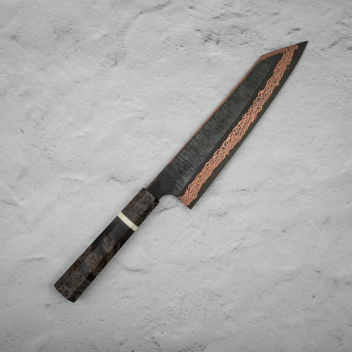 Hatsukokoro x Nigara Yorokobi SLD 銅土大馬士革 K 尖 Gyuto 240mm 帶 Saya