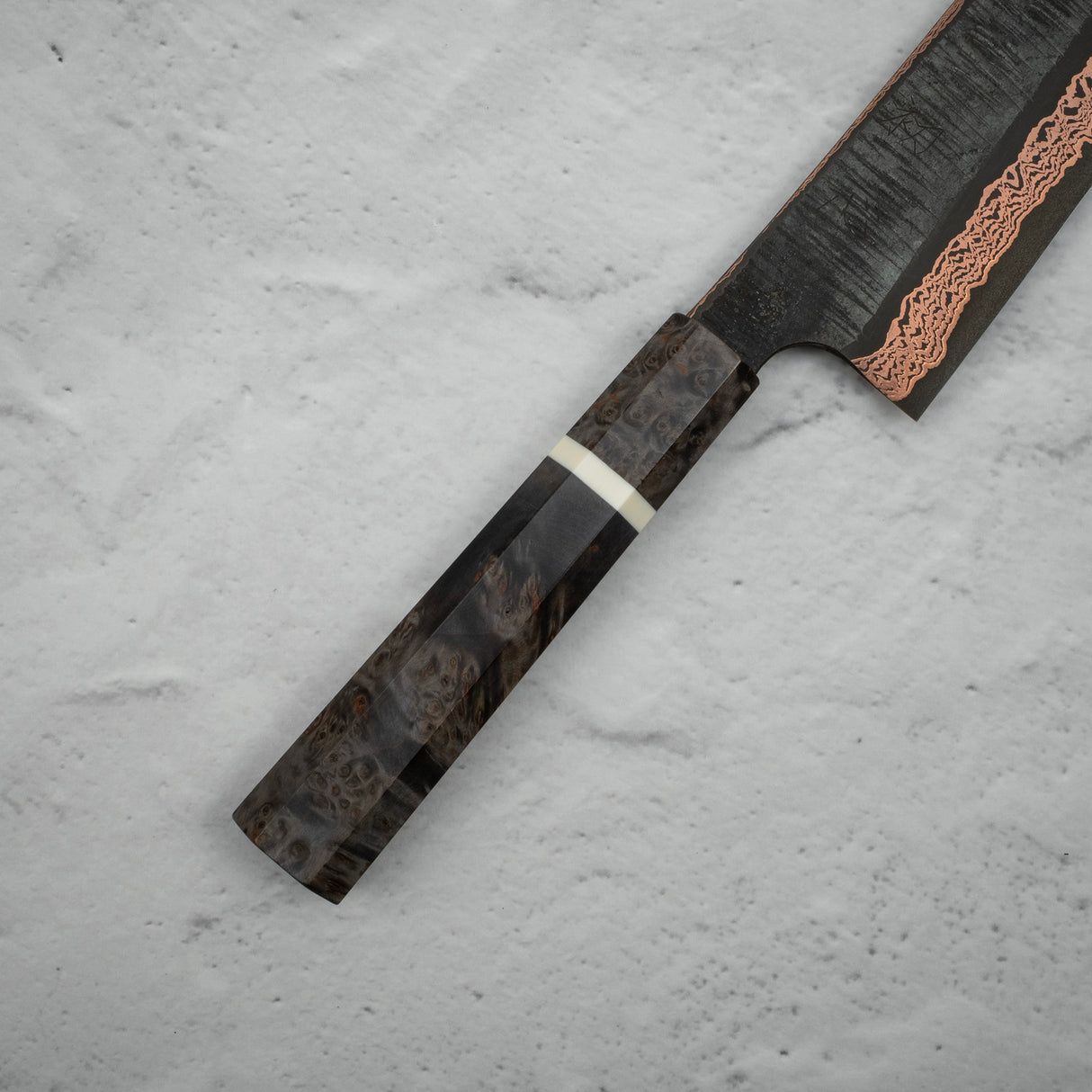 Hatsukokoro x Nigara Yorokobi SLD 銅土大馬士革 K 尖 Gyuto 240mm 帶 Saya