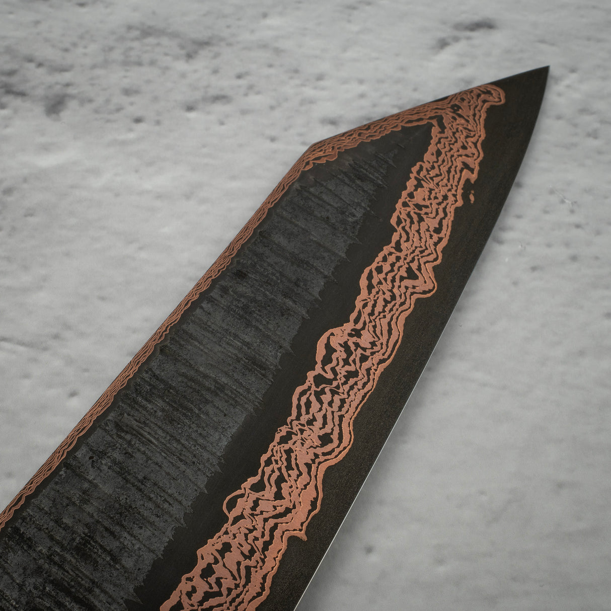 Hatsukokoro x Nigara Yorokobi SLD 銅土大馬士革 K 尖 Gyuto 240mm 帶 Saya