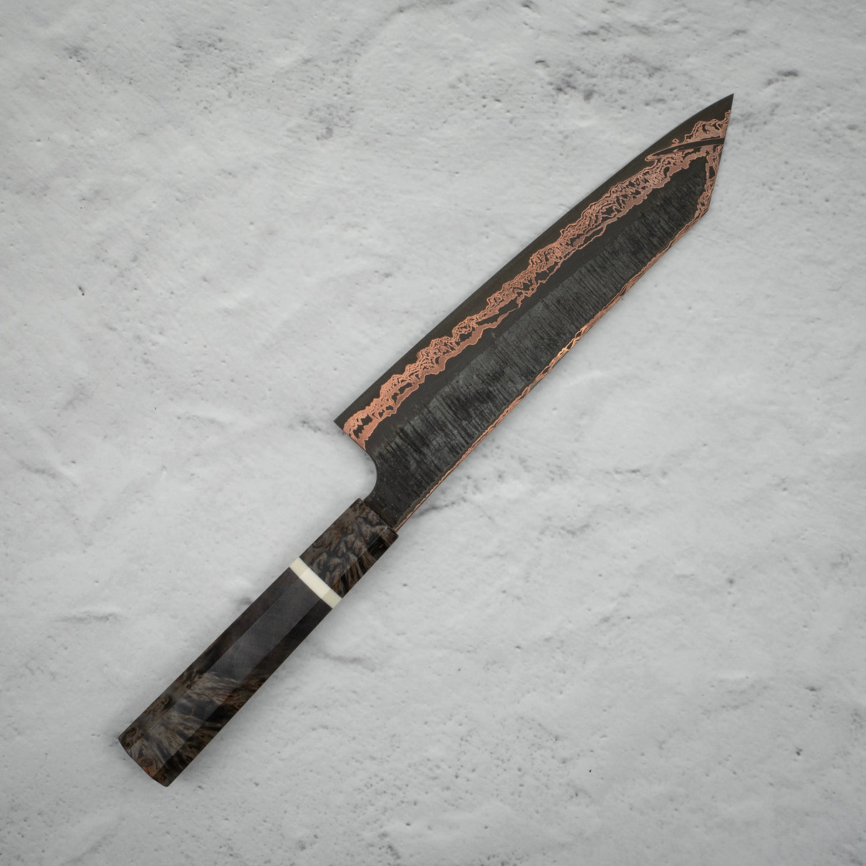 Hatsukokoro x Nigara Yorokobi SLD 銅土大馬士革 K 尖 Gyuto 240mm 帶 Saya