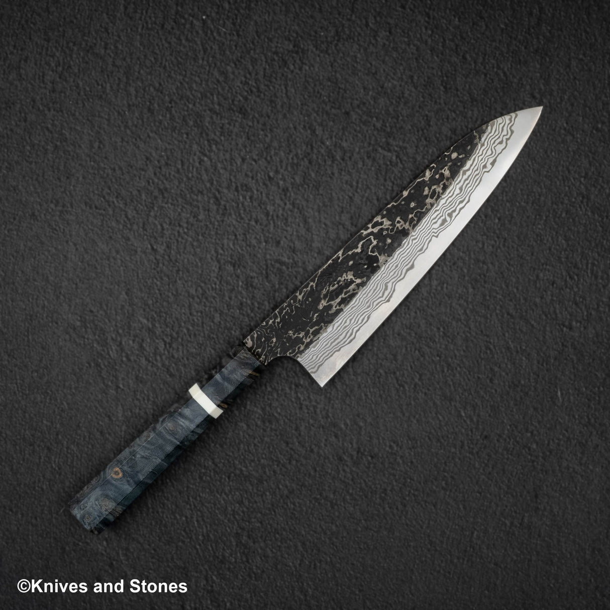 Hatsukokoro x Nigara Yorokobi Special SLD 黑內大馬士革牛刀 210mm 樺木手柄