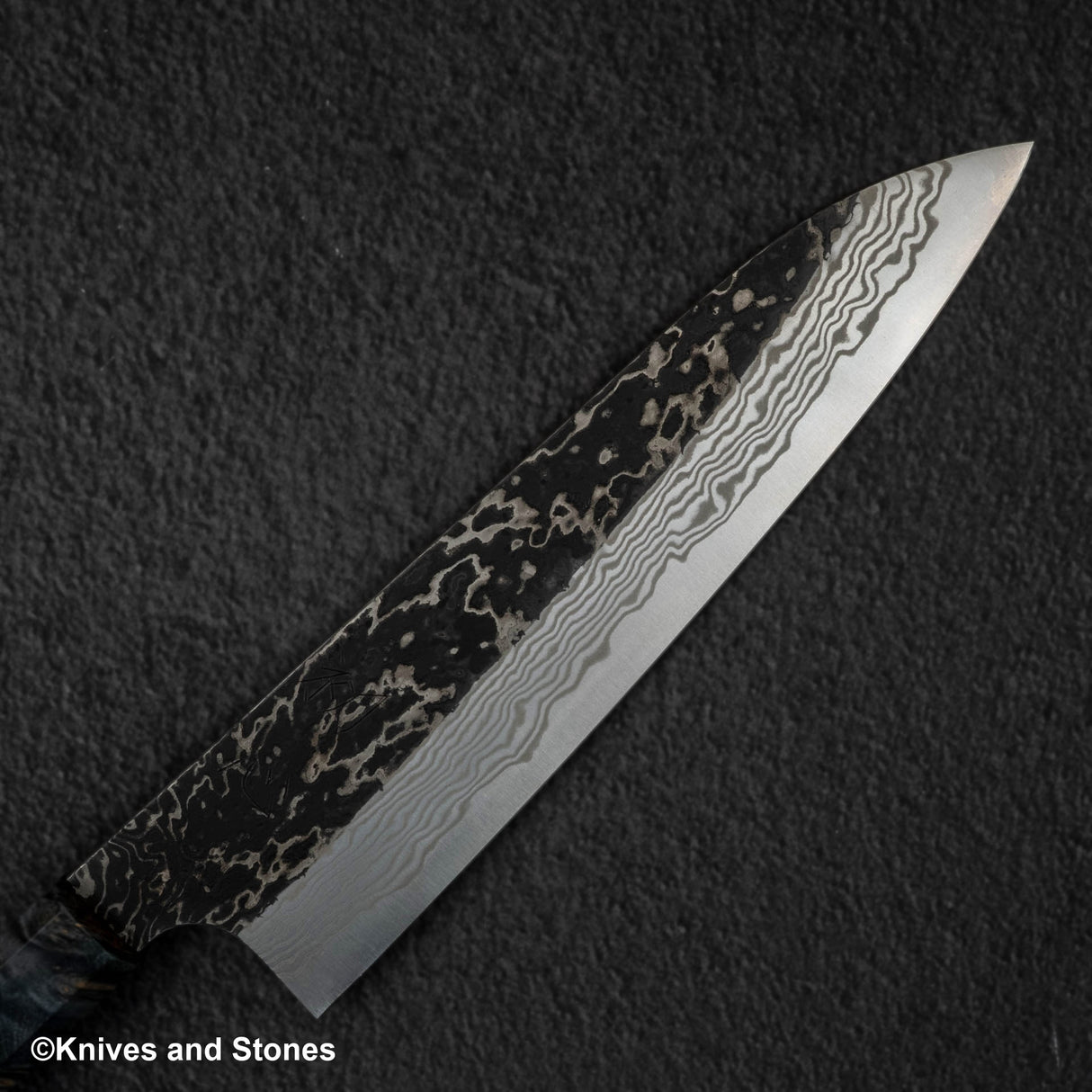 Hatsukokoro x Nigara Yorokobi Special SLD 黑內大馬士革牛刀 210mm 樺木手柄