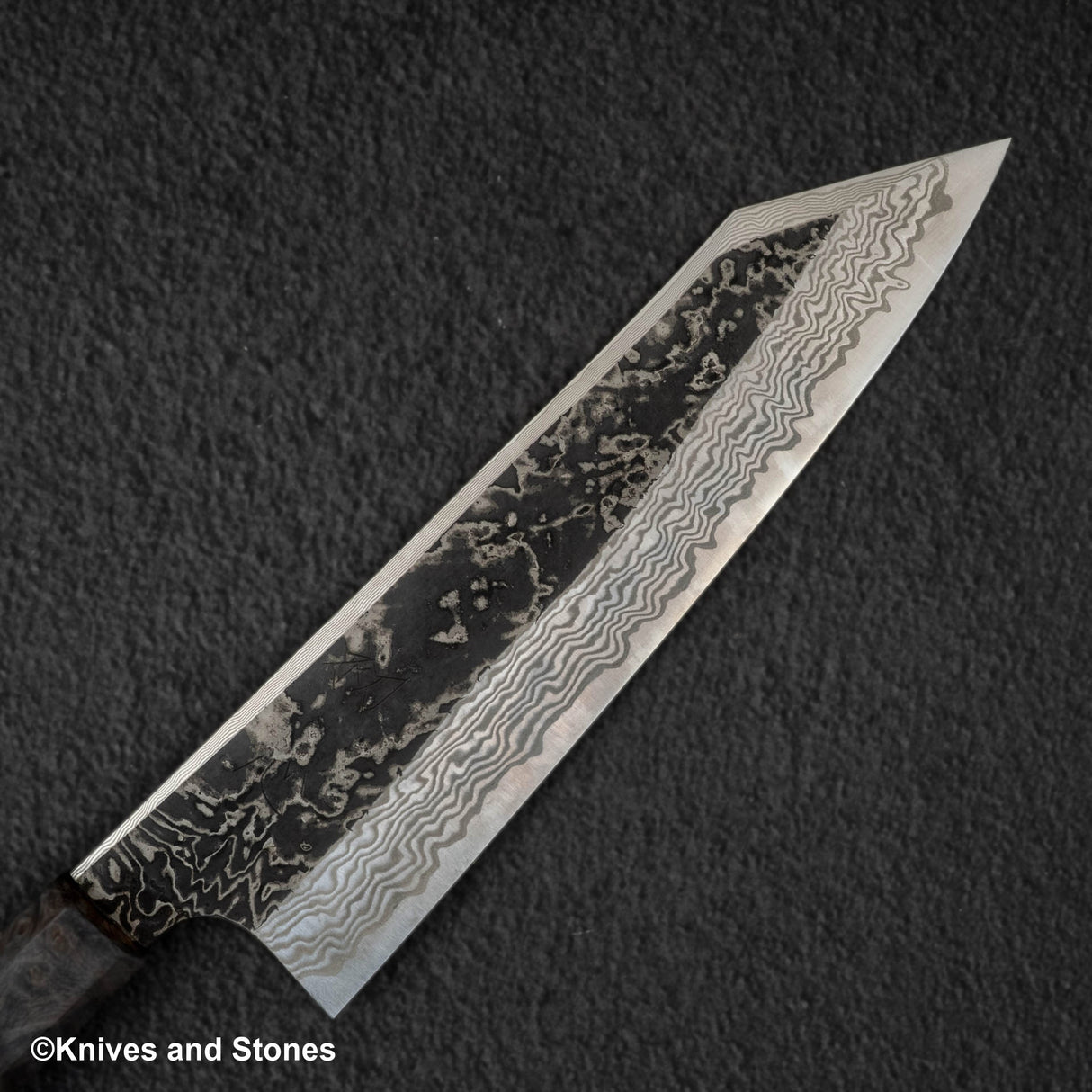 Hatsukokoro x Nigara Yorokobi Special SLD 黑內大馬士革 K 尖 Gyuto 210mm 樺木手柄