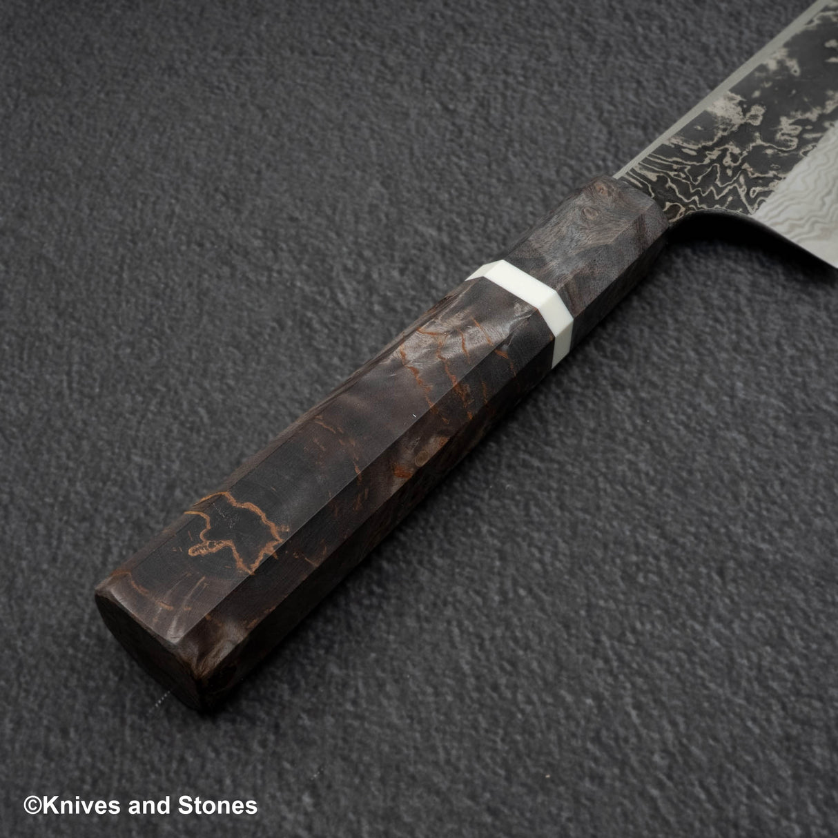 Hatsukokoro x Nigara Yorokobi Special SLD 黑內大馬士革 K 尖 Gyuto 210mm 樺木手柄