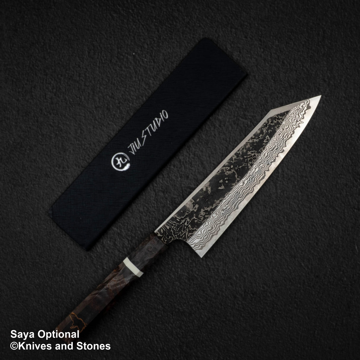 Hatsukokoro x Nigara Yorokobi Special SLD 黑內大馬士革 K 尖 Gyuto 210mm 樺木手柄