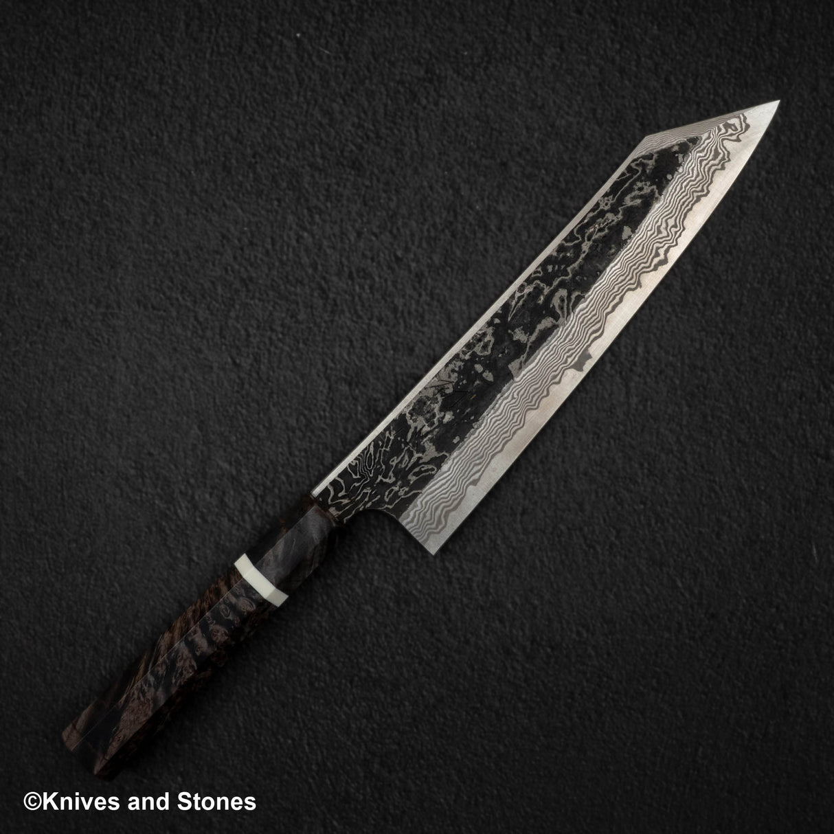 Hatsukokoro x Nigara Yorokobi Special SLD 黑內大馬士革 K 尖 Gyuto 240mm 樺木手柄