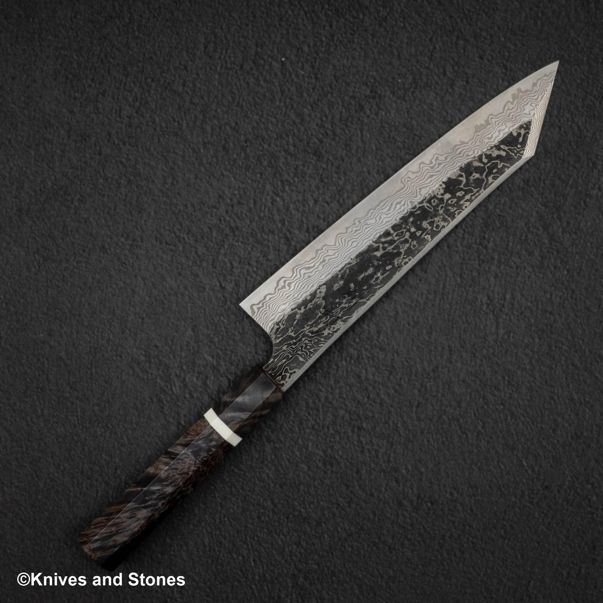 Hatsukokoro x Nigara Yorokobi Special SLD 黑內大馬士革 K 尖 Gyuto 240mm 樺木手柄