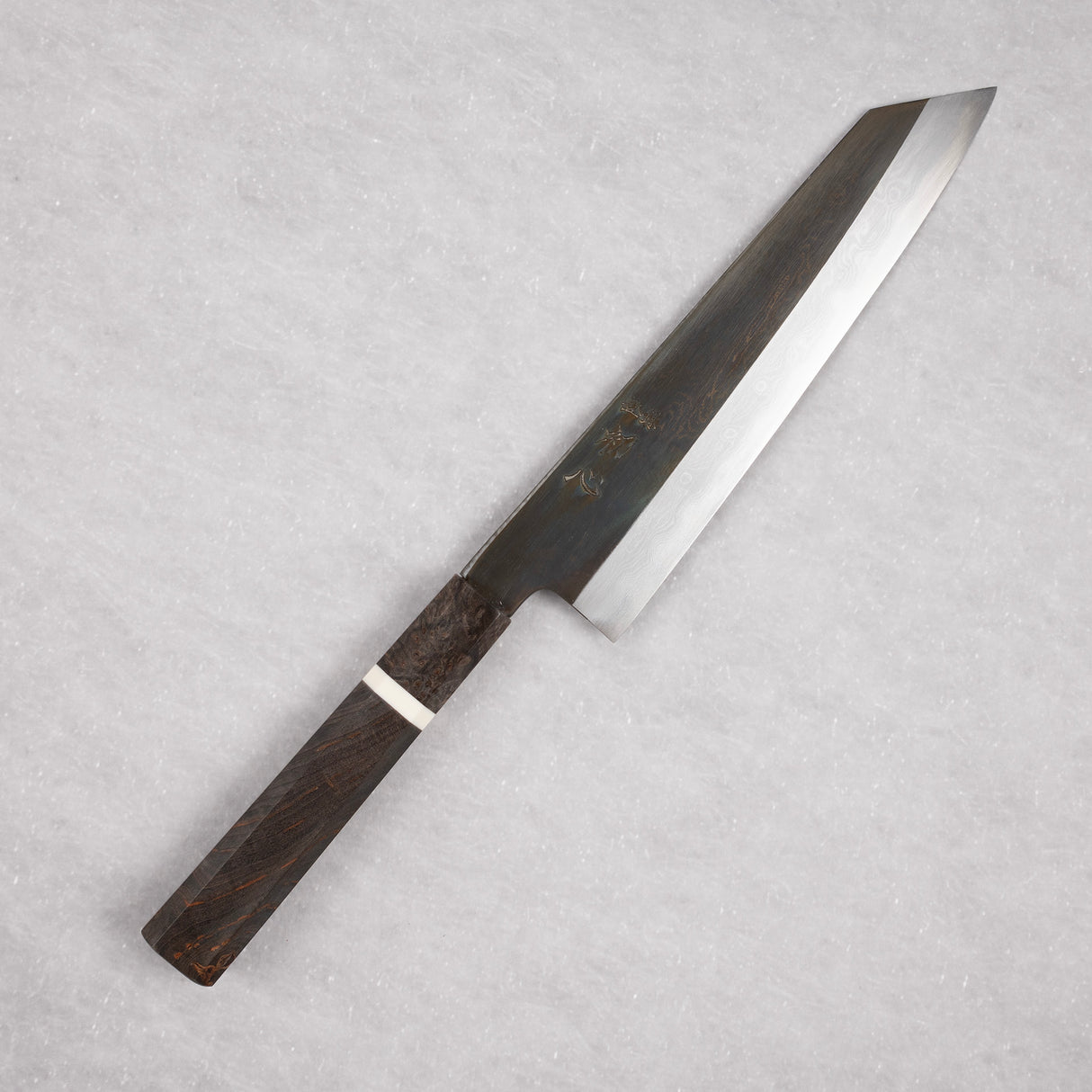 初心 x 中川聰藍色 1 蝕刻黑大馬士革 K 尖 Gyuto 210 毫米